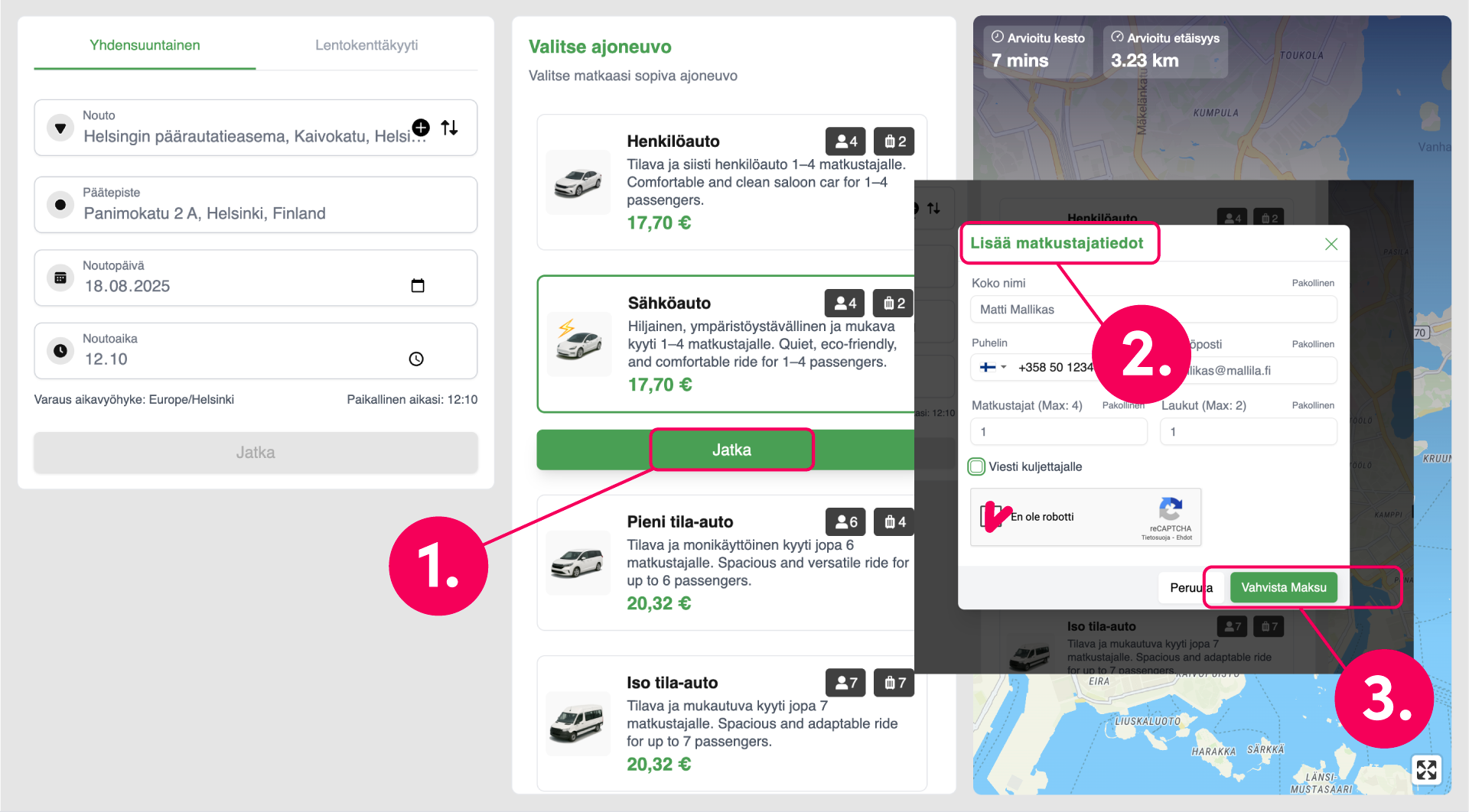 Web -tilauslomakkeella tilaaminen